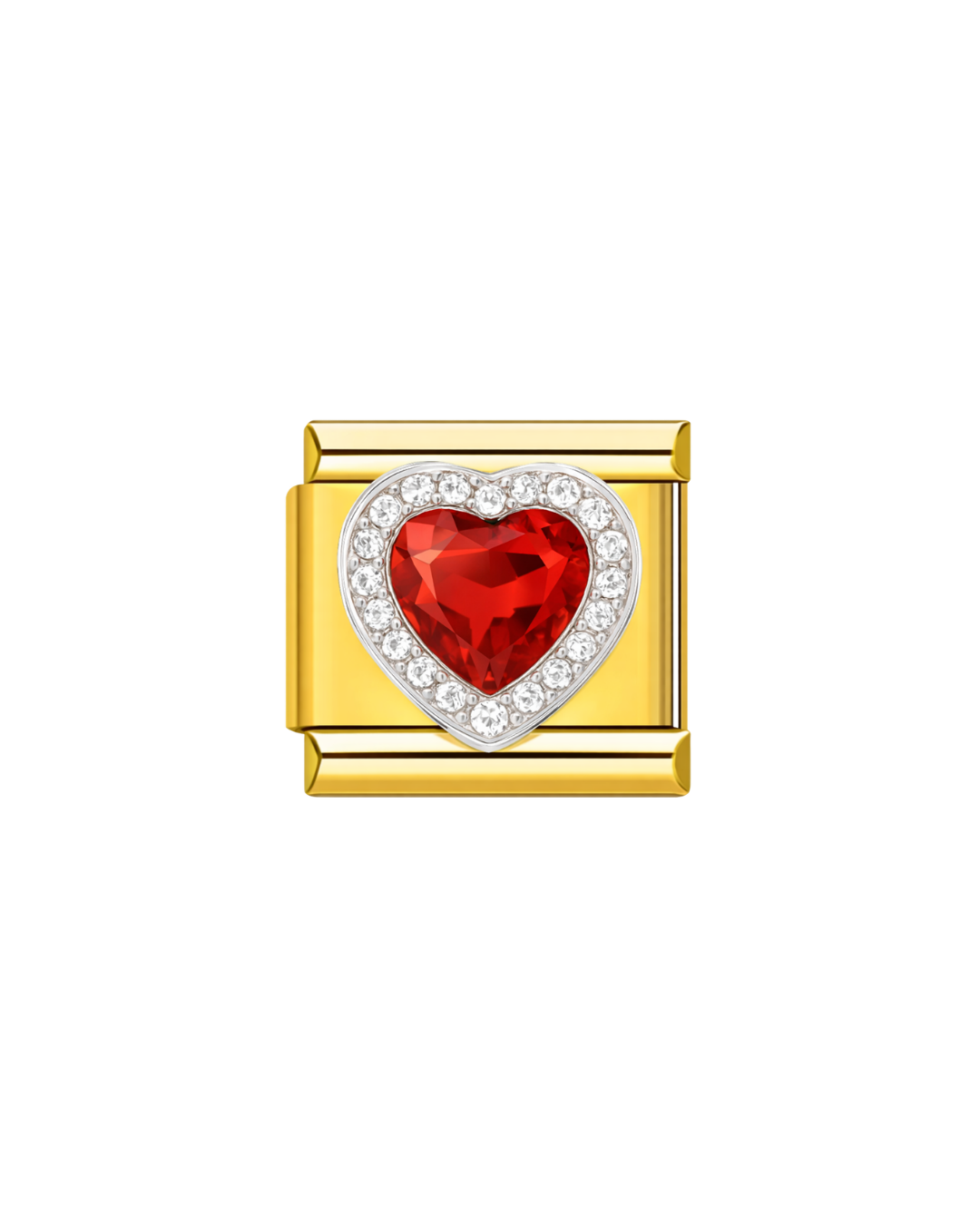 Red heart golden charm