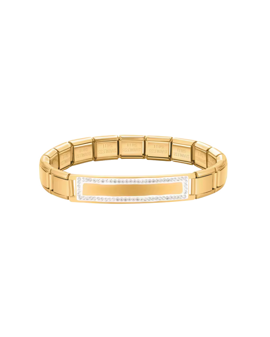 Brazalete cristales golden