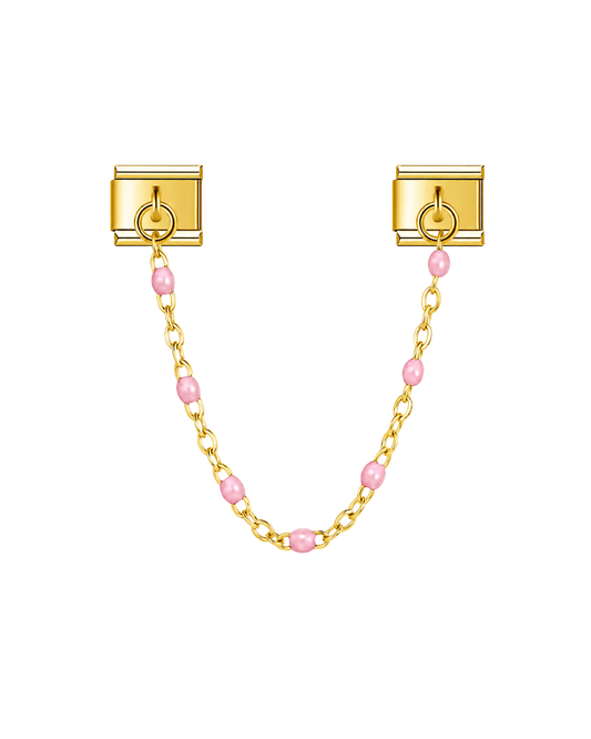 Pink golden chain