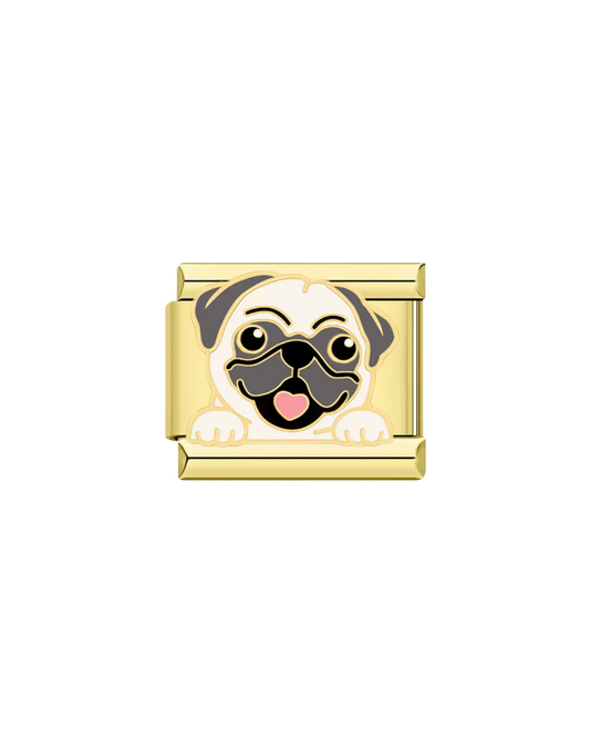 Pug golden charm