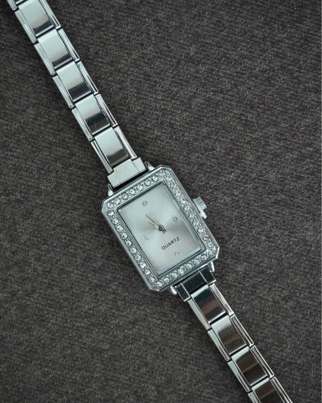 Italian Watch Square Silver