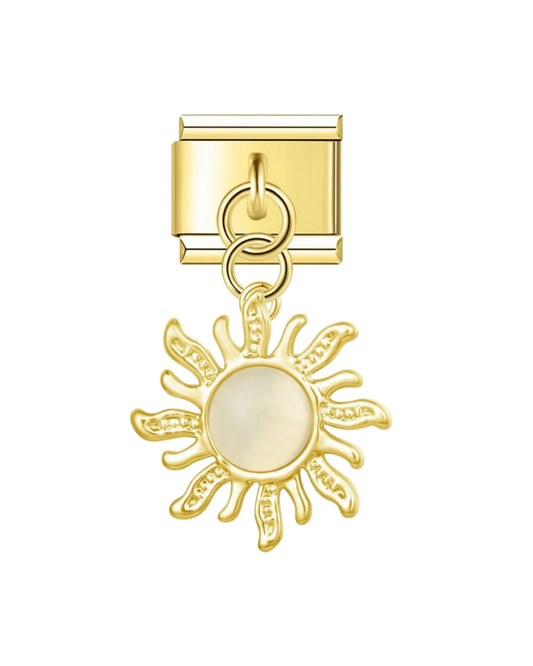 Colgante golden sol estelar blanco