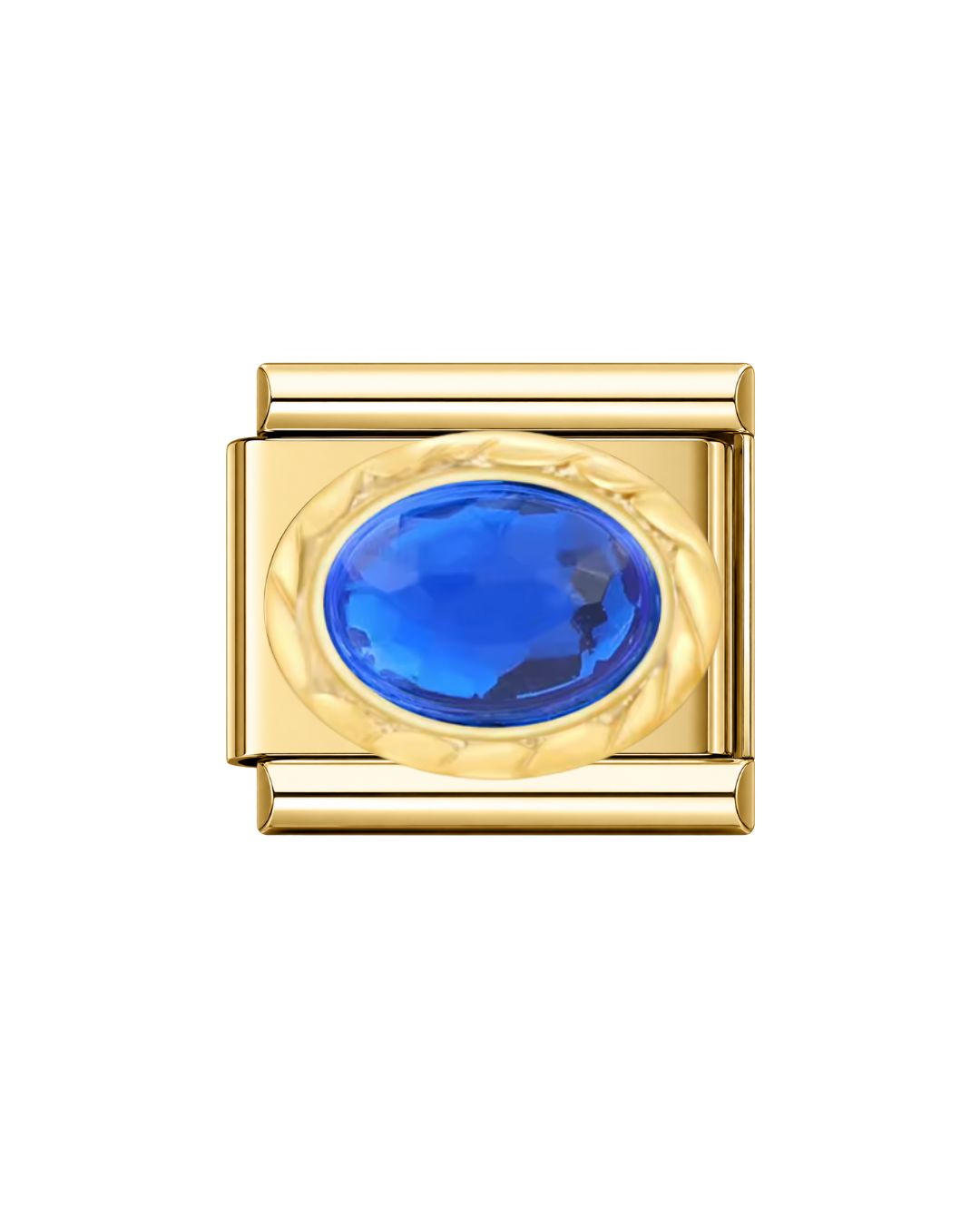 Blue stone golden charm