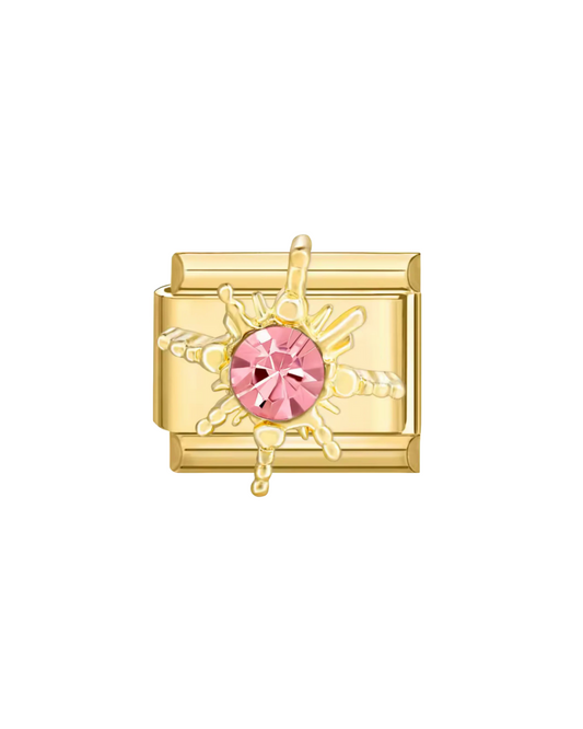 Pink sun golden charm