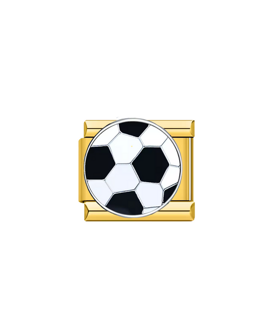 Soccer ball golden charm