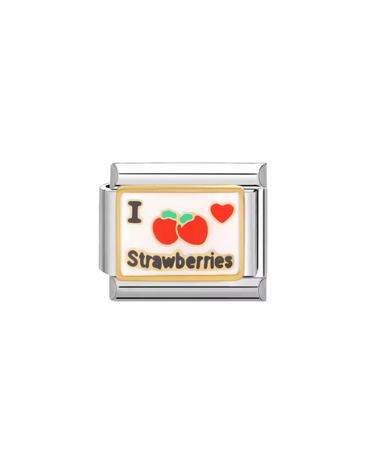 I love strawberries charm