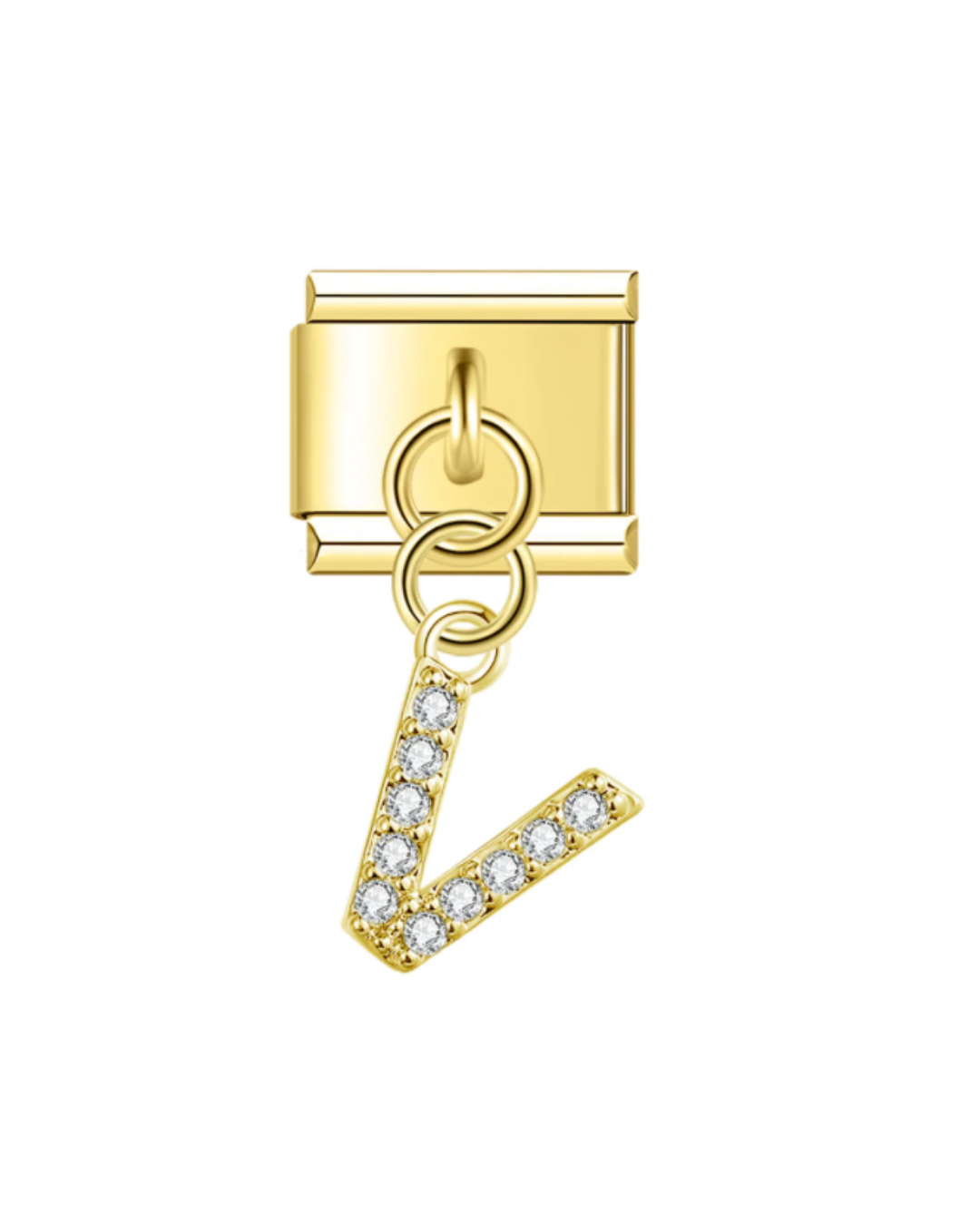 Colgante letras circonia golden