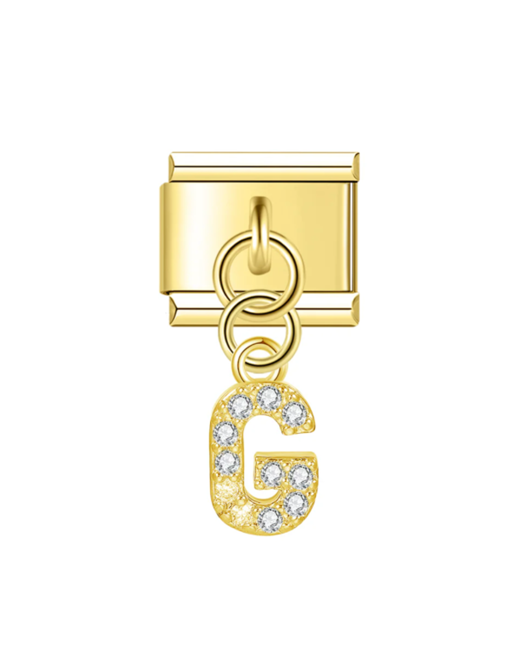 Colgante letras circonia golden