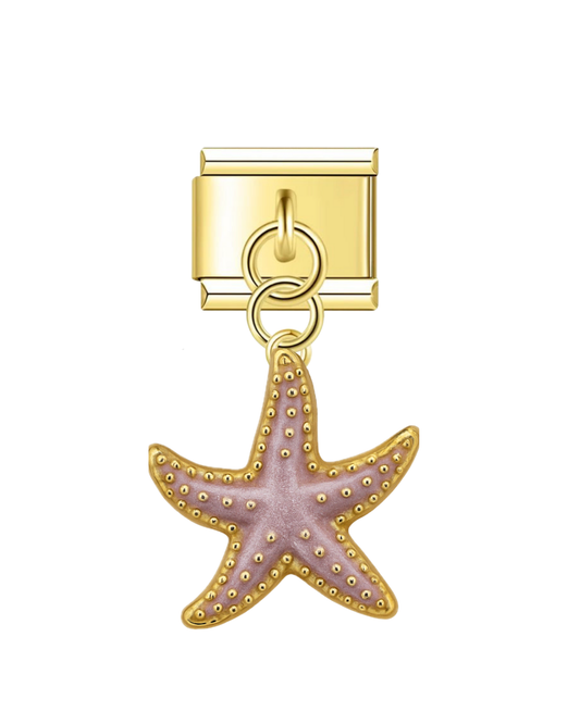 Colgante estrella de mar pink golden