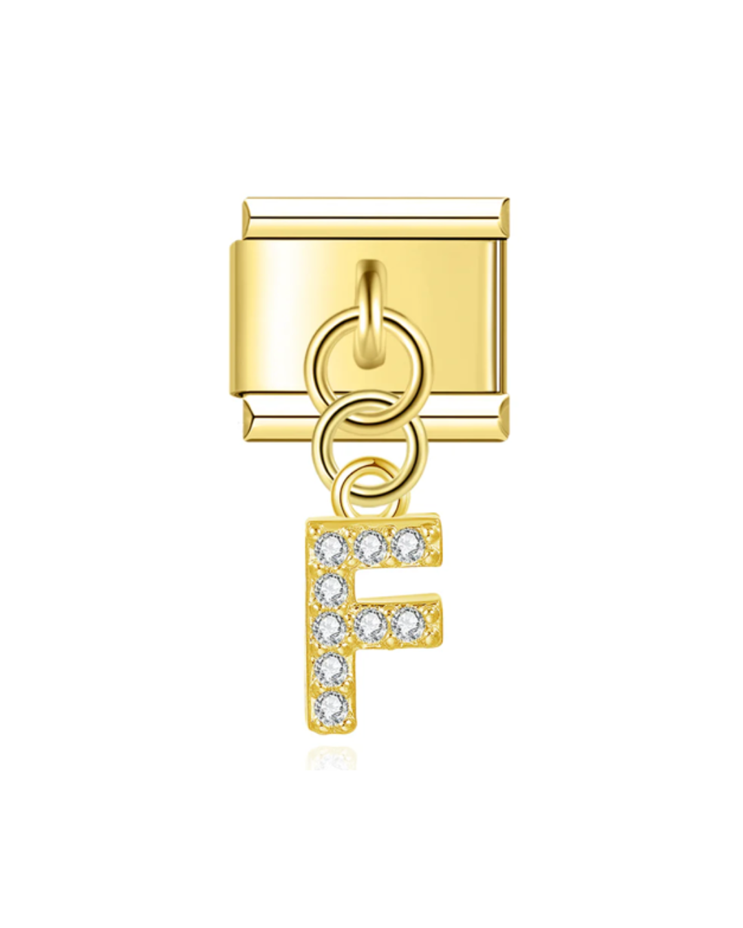 Colgante letras circonia golden