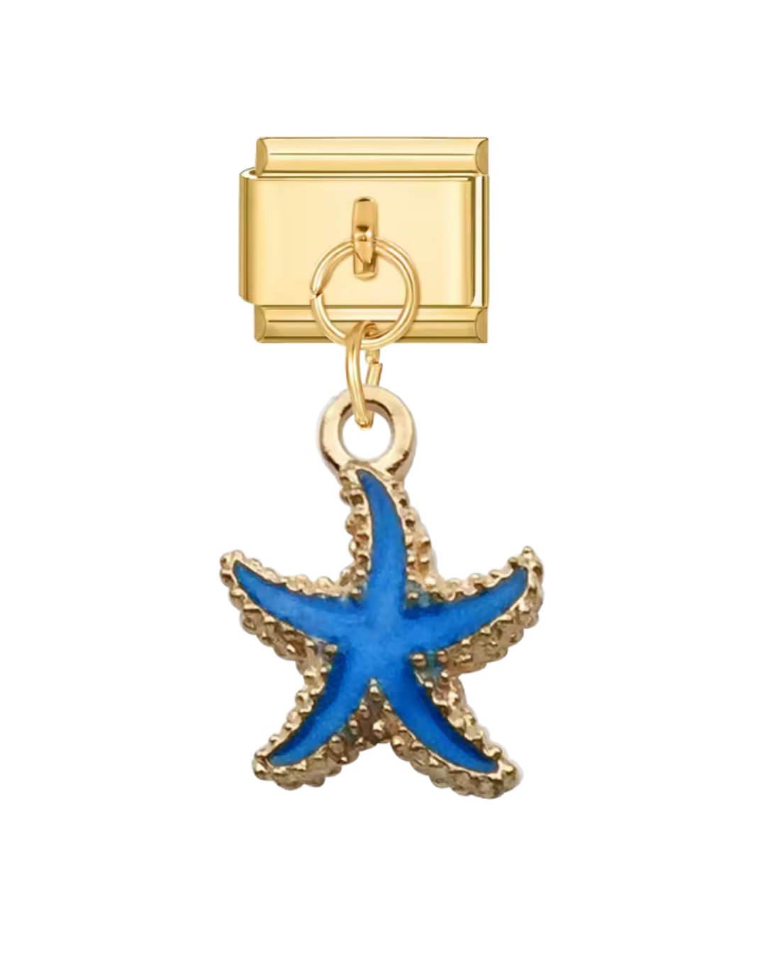 Colgante estrella de mar azul golden