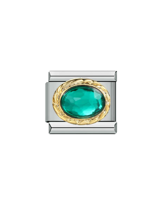 Green stone charm