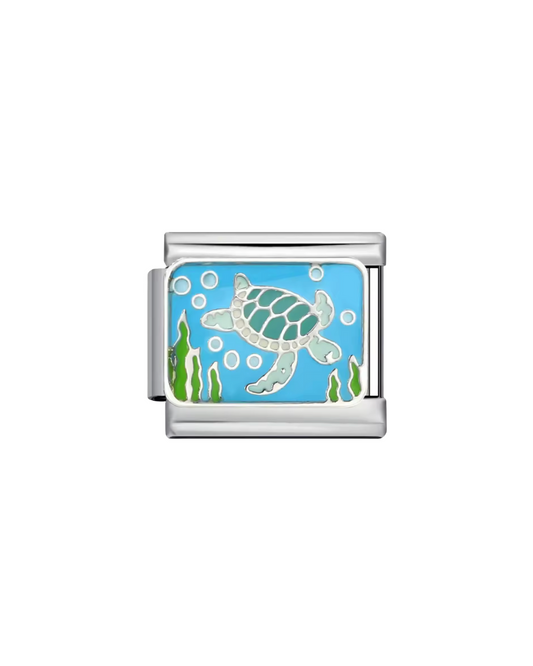Turtle in the sea charm