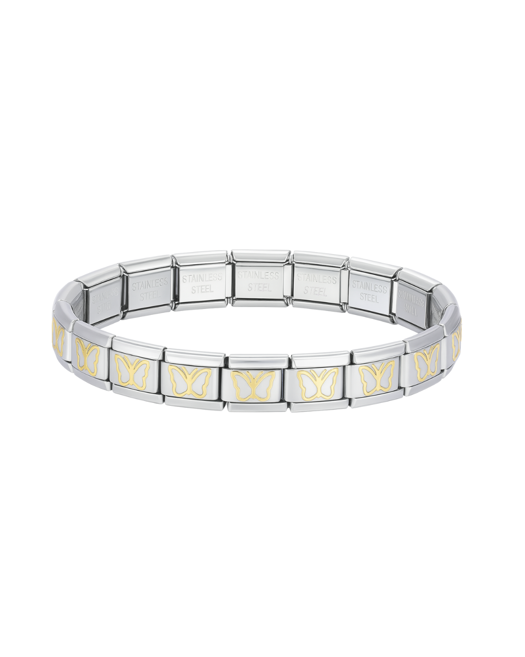Brazalete Mariposas Silver & Gold