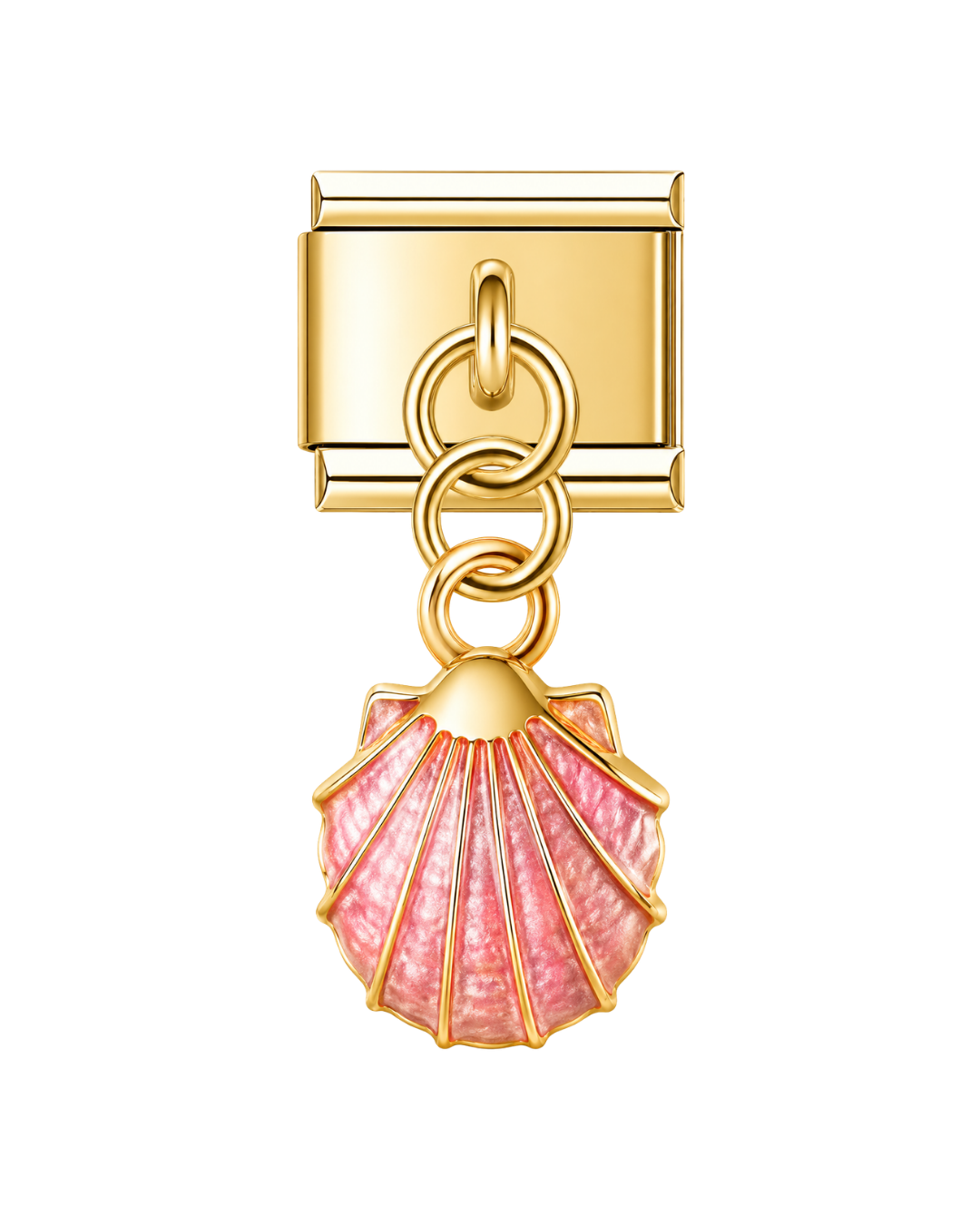 Colgante concha marina pink golden