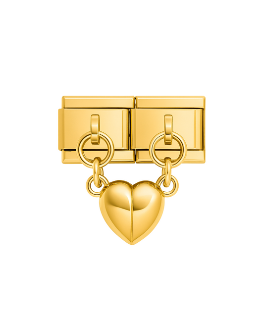 Corazón Golden Magnético charm