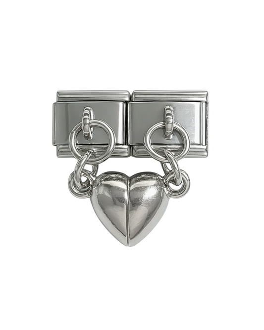 Corazón Silver Magnético charm