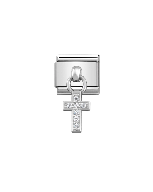 Colgante cruz silver