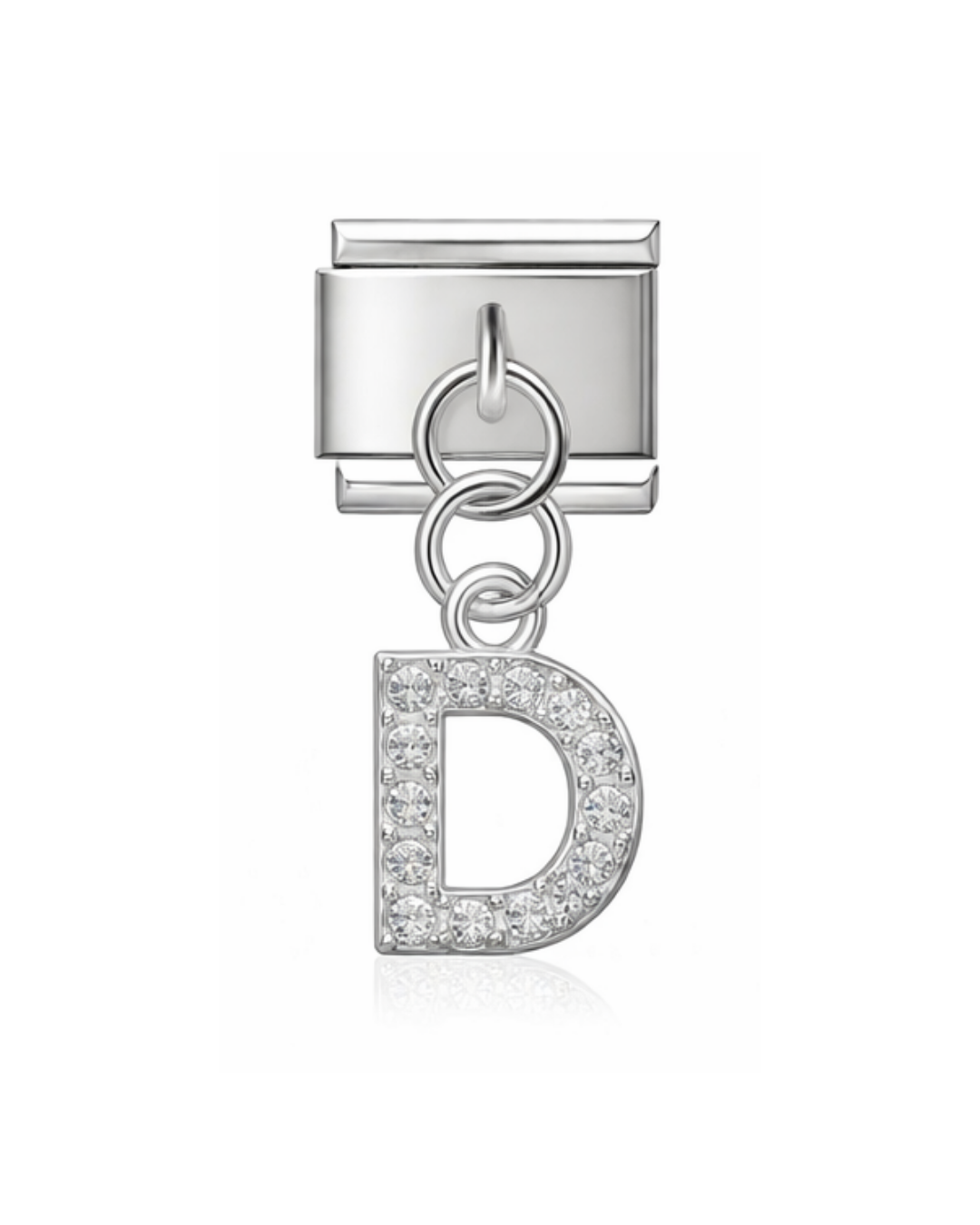 Colgante letras circonia silver