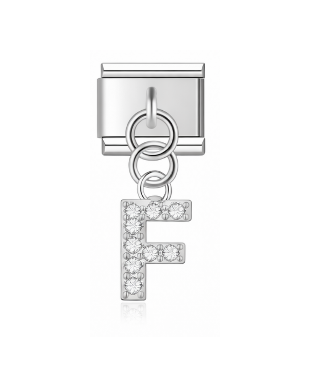 Colgante letras circonia silver