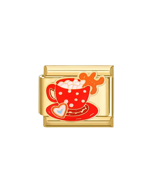 Hot Chocolate cup golden charm