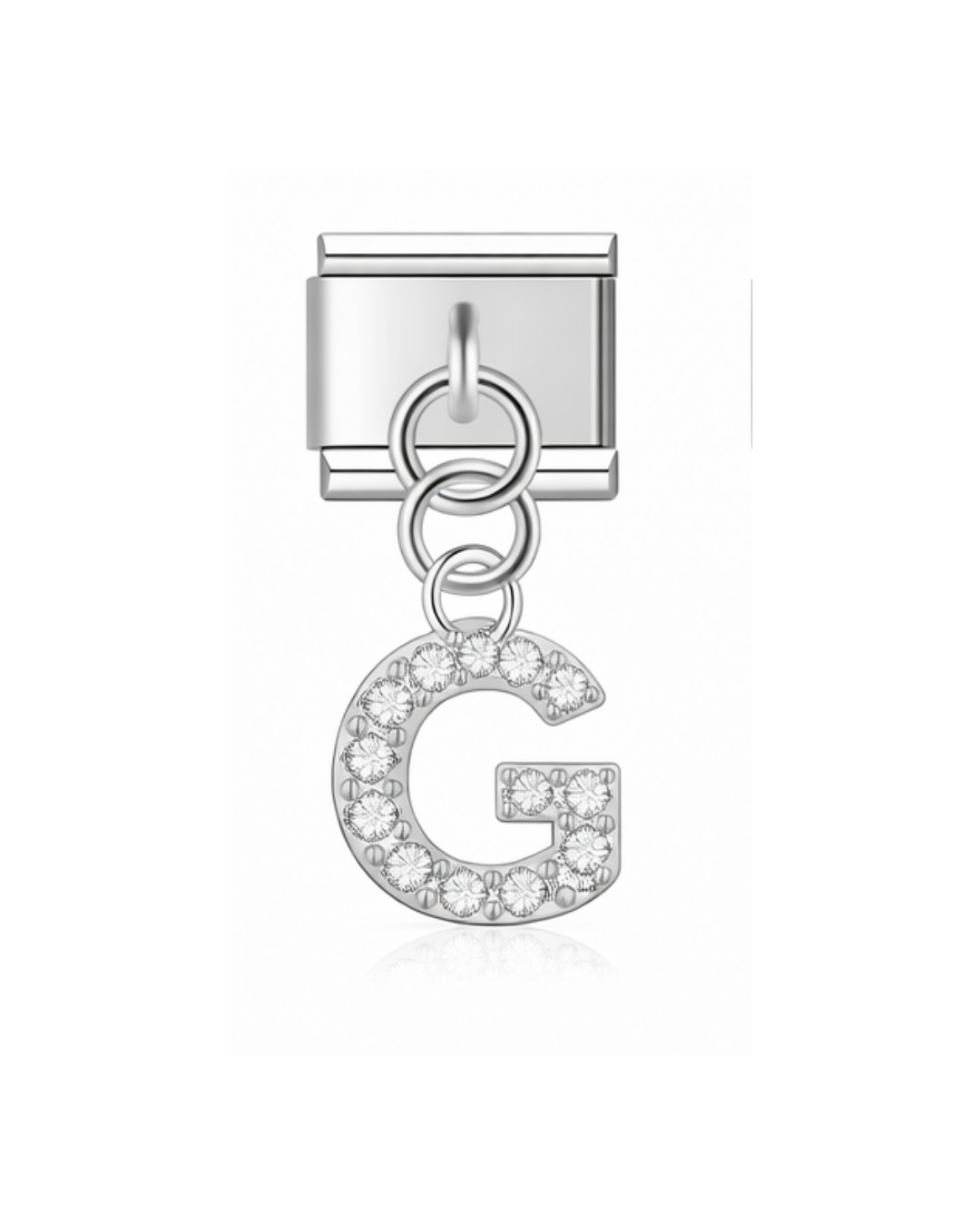 Colgante letras circonia silver