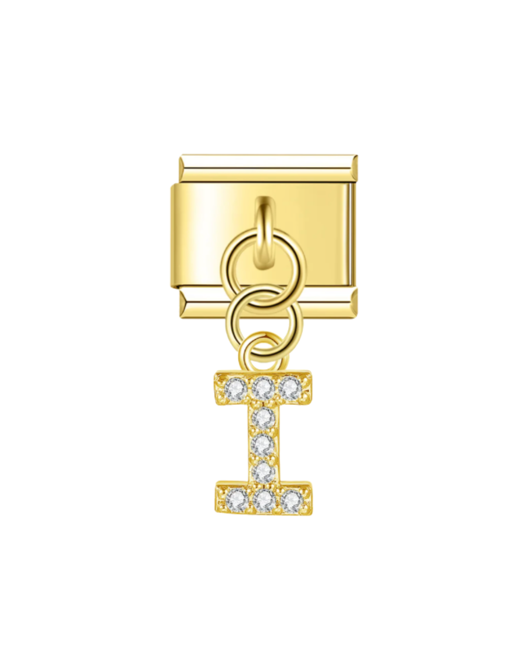 Colgante letras circonia golden