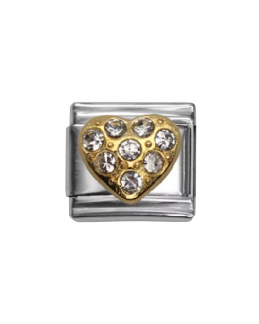 Heart Silver and Gold charm